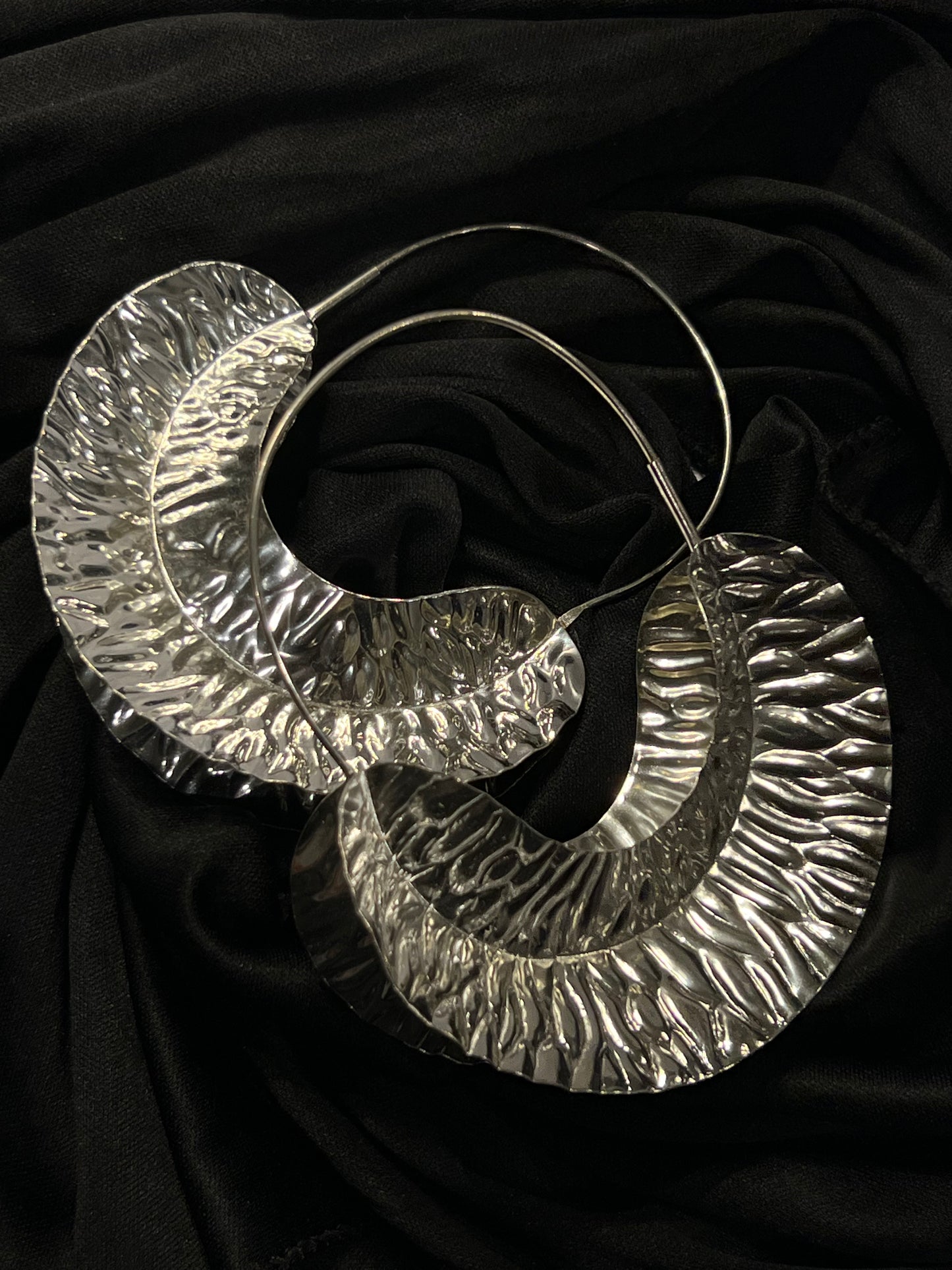 CHROME BANGLE HOOPS