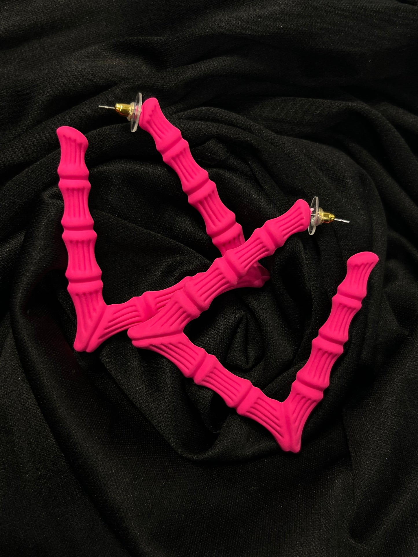 PINK BAMBOO EARRINGS