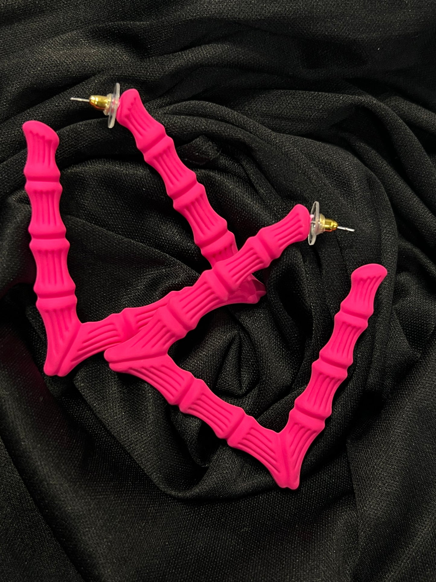 PINK BAMBOO EARRINGS