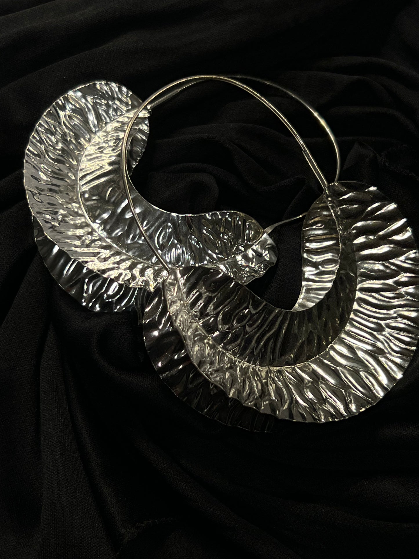 CHROME BANGLE HOOPS