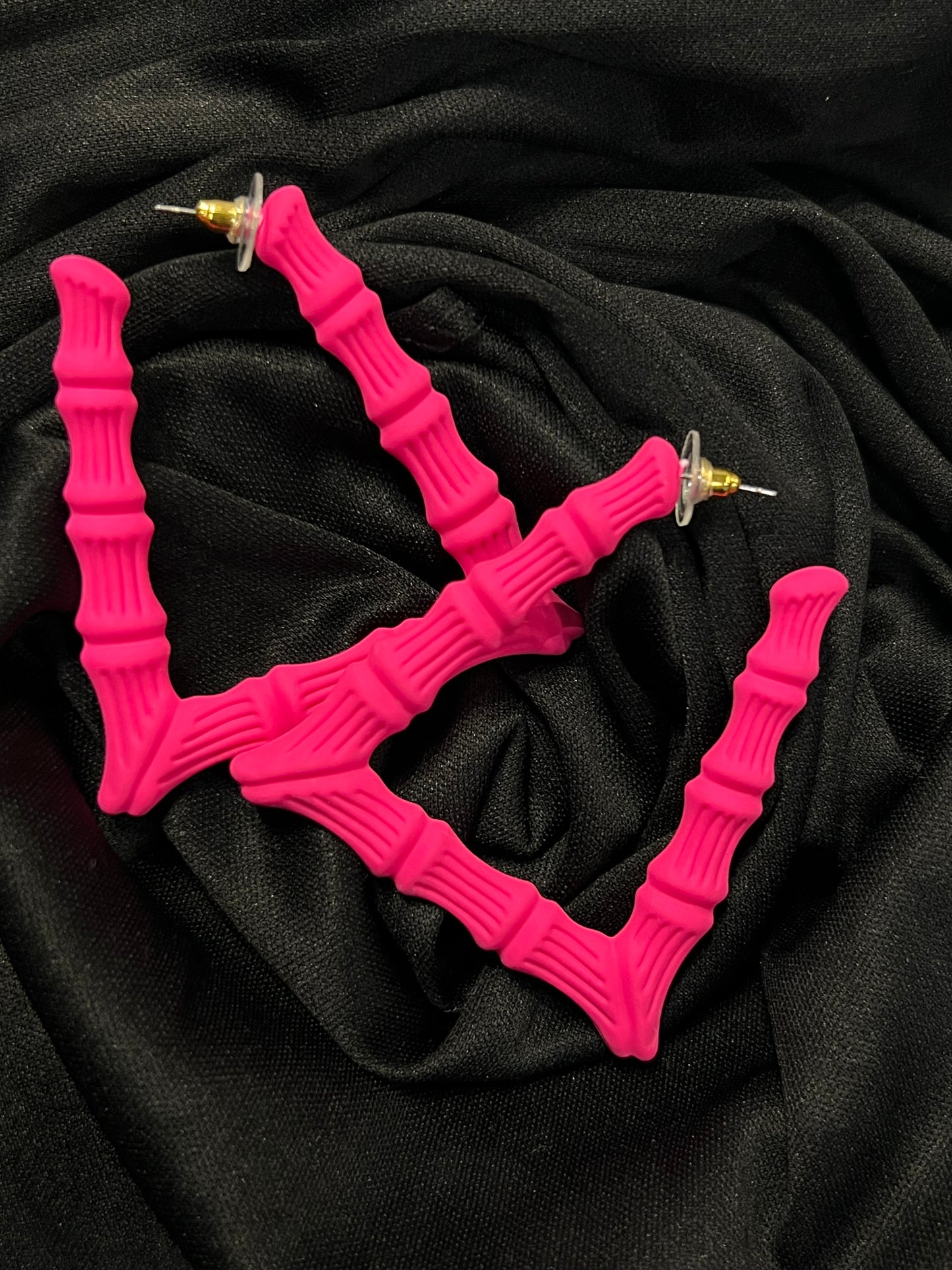 PINK BAMBOO EARRINGS