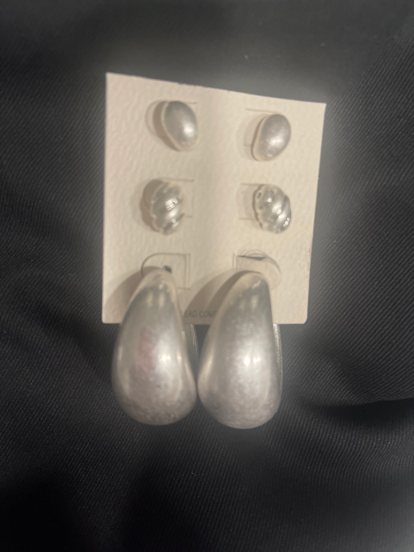 CHUNKY SILVER HOOPS TRIO