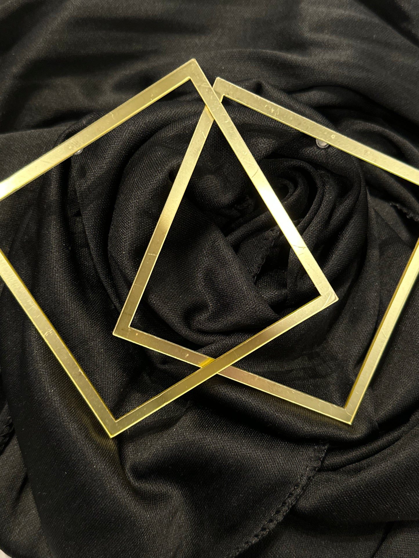 GOLD SQUARE BIZ EARRINGS