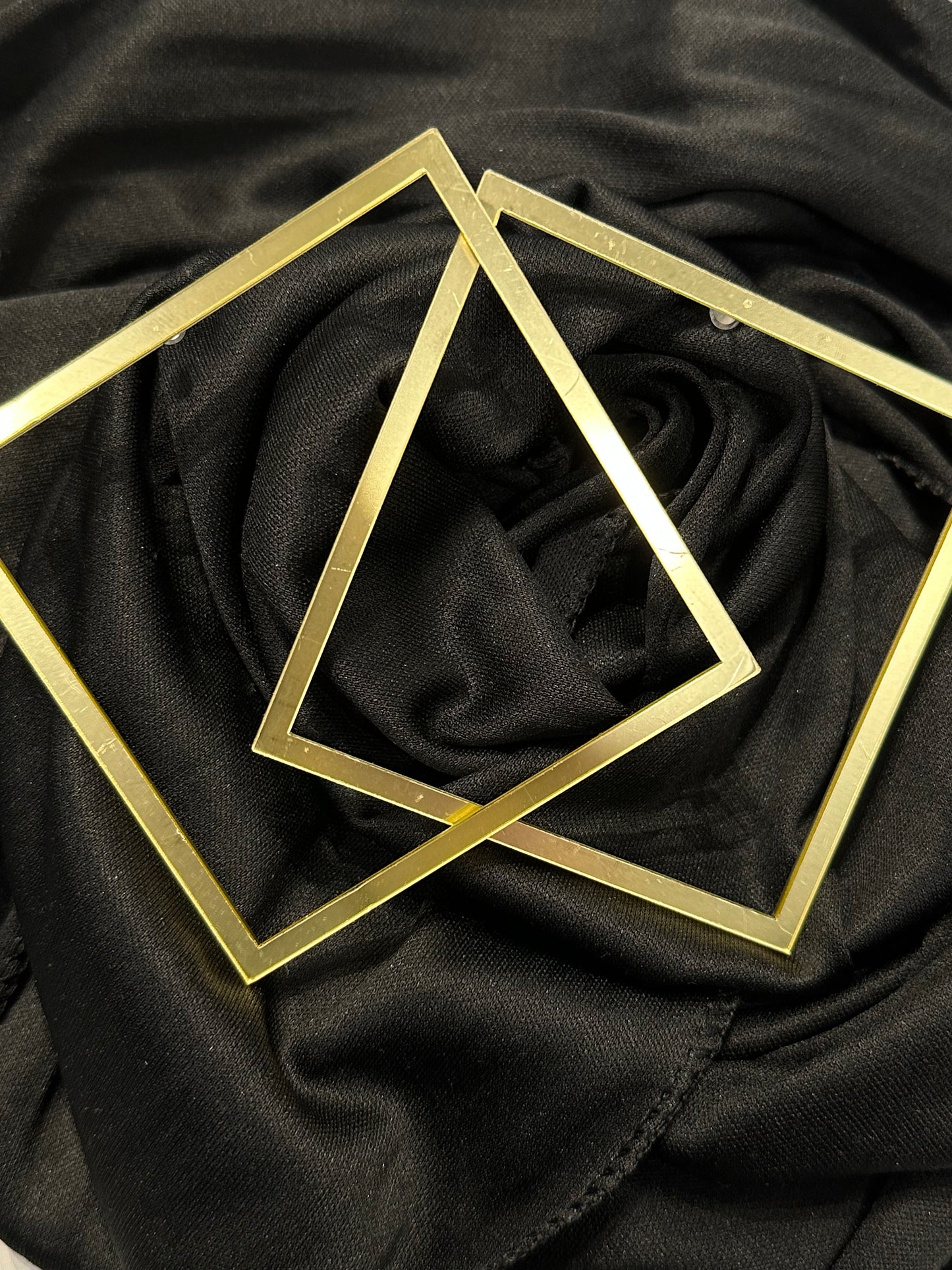 GOLD SQUARE BIZ EARRINGS