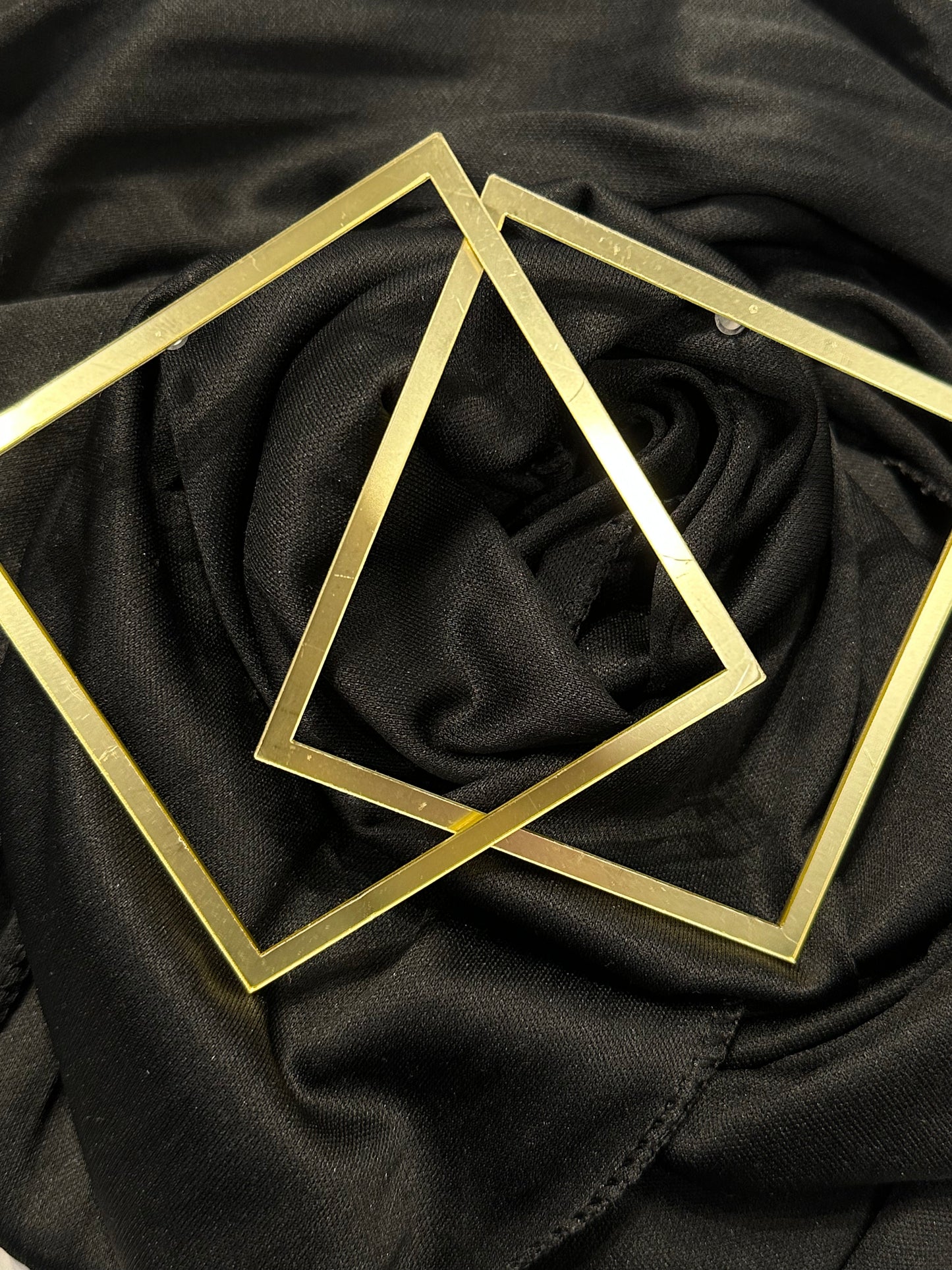 GOLD SQUARE BIZ EARRINGS