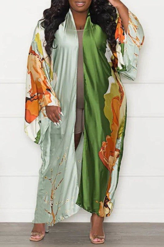 “GREEN GODDESS” KIMONO