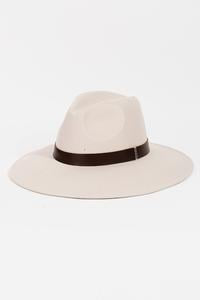 LEATHER STRAP PANAMA HAT