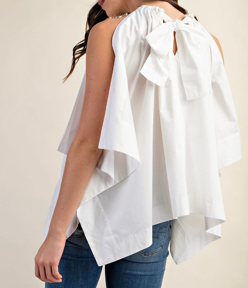 BOWING IN THE WIND SUMMER TOP-WHITE
