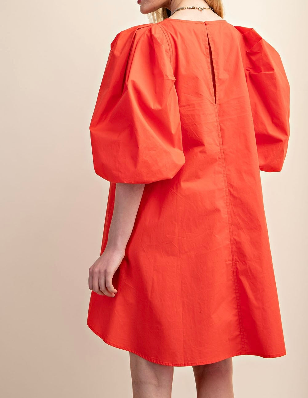 SPRING SWING DRESS-CORAL