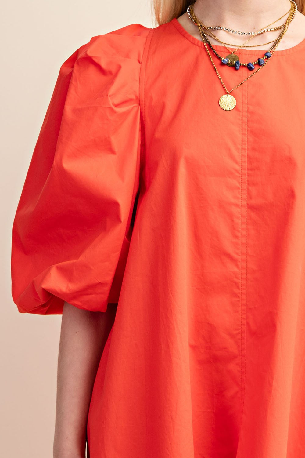 SPRING SWING DRESS-CORAL