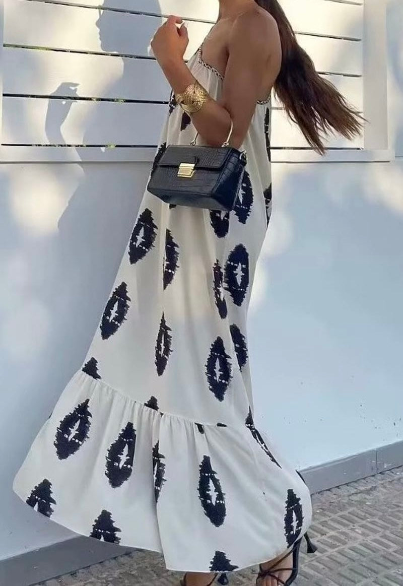 MINIMAL MAXI-ASYMMETRIC SLIP DRESS