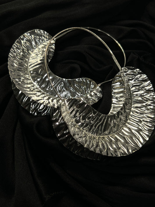 CHROME BANGLE HOOPS