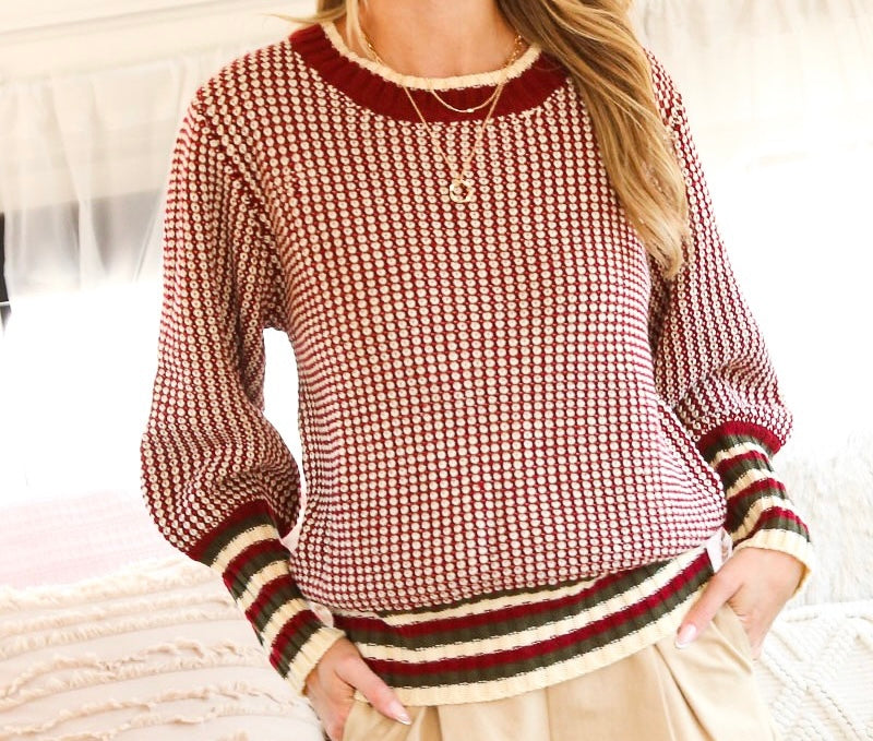 ROLL TIDE RIBBED SWEATER