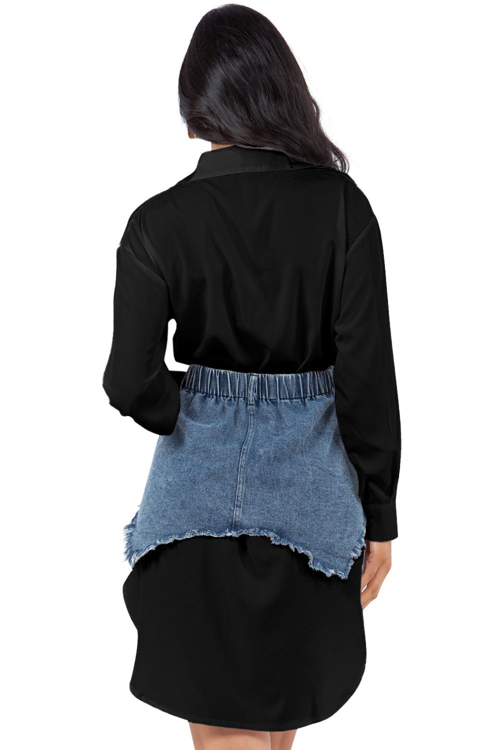 2-N-1 DENIM OVERLAY SHIRT DRESS