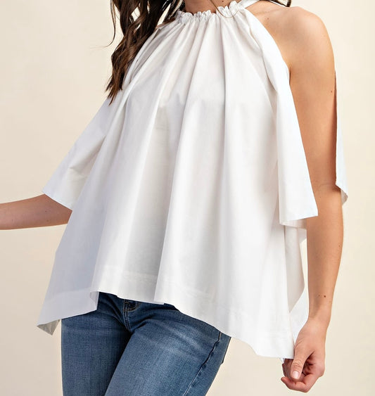 BOWING IN THE WIND SUMMER TOP-WHITE