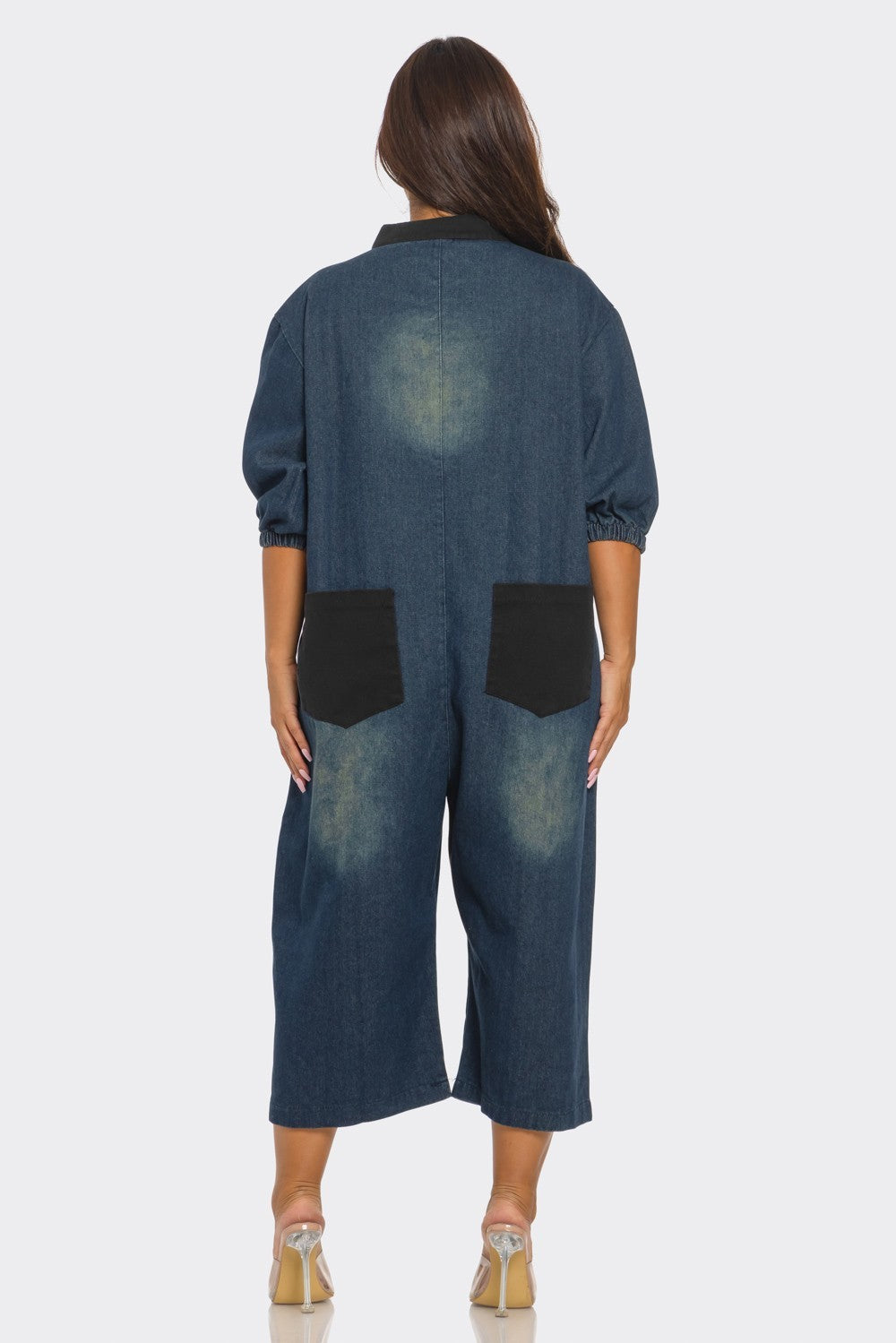 PATCHES DENIM JUMPSUIT